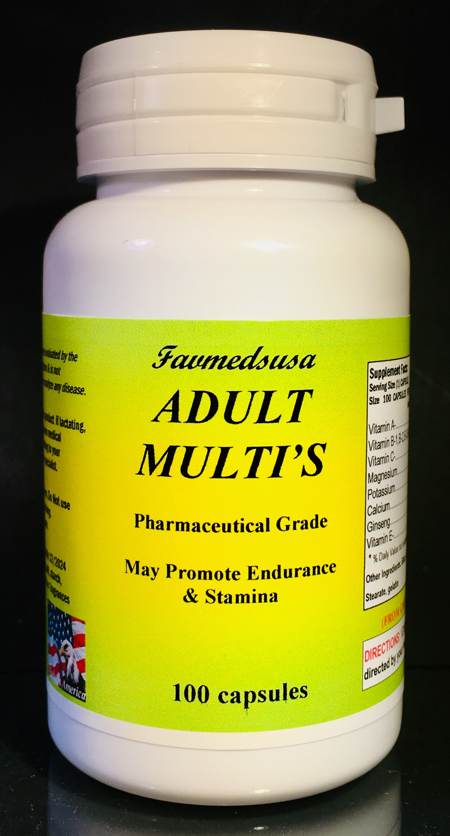 Adult Multi-vitamins - 100 capsules